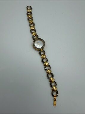 Two-Tone Gold and Silver Bracelet Watch for Women